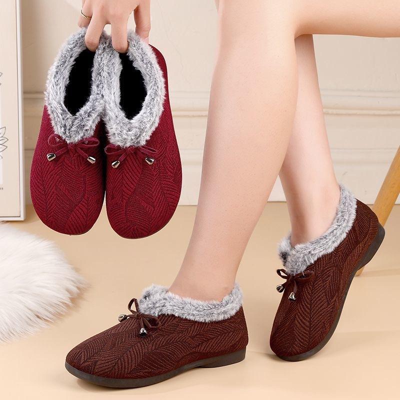 Winter cloth shoes women's velvet thickened medium health shoes warm women's cotton boots mother cotton shoes