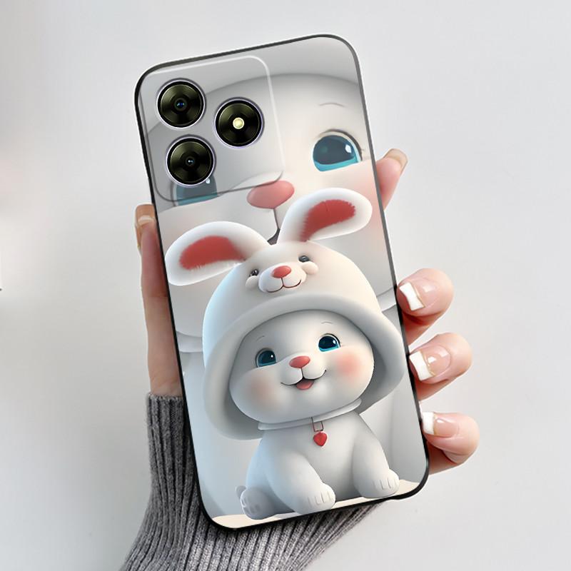 Pentru Blackview Wave 8C 6.56" Wave 8 Black View Wave8C Wave8 Spate TPU Silicon Moale Carcasă Telefon Luxos Drăguț Iepuraș Iubire Husa Amuzantă