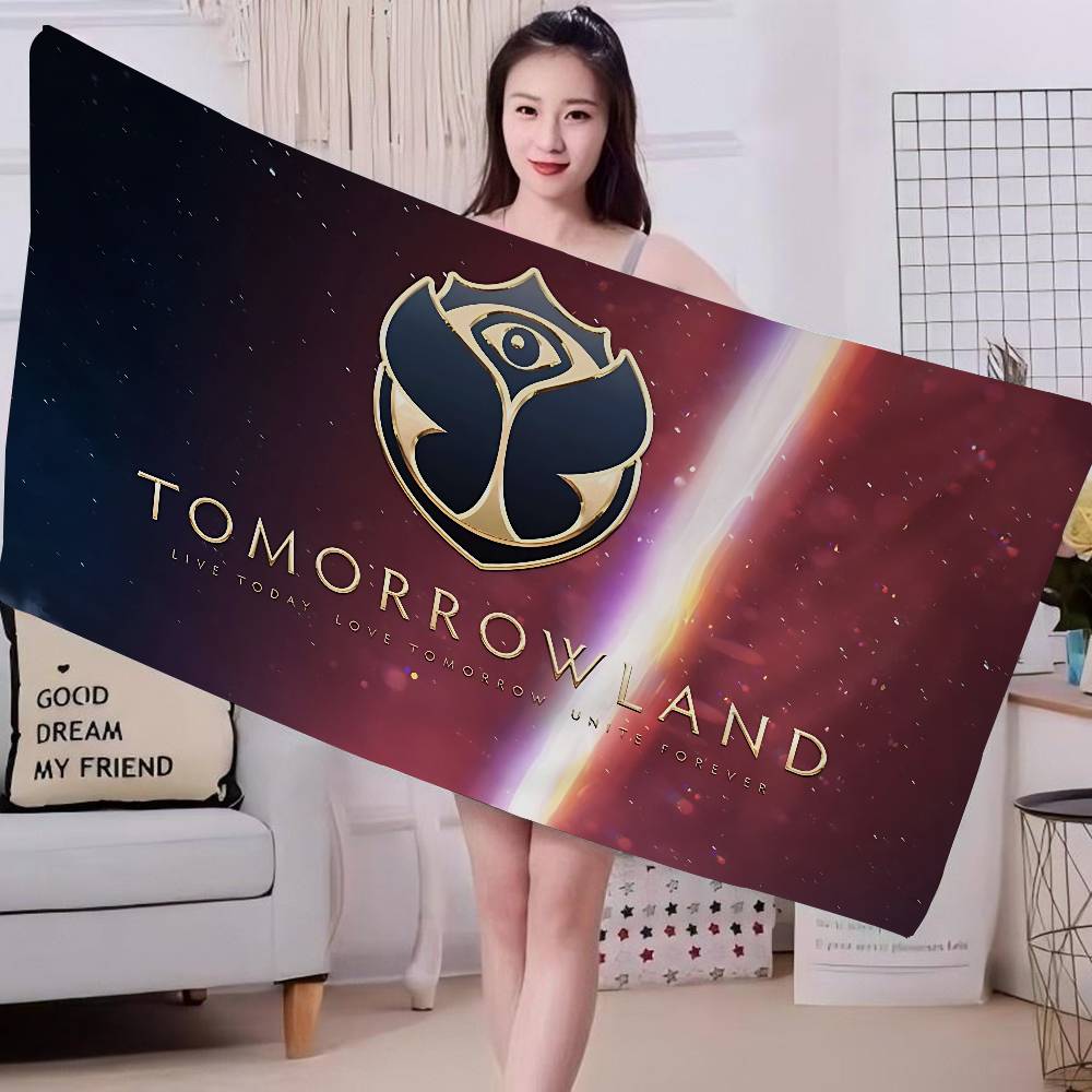 

T-Tomorrowlands Music Logo Big Microfiber Beach Towels Quick Dry Towel Sand Beach Towels Pool Towel for Travel Swim Pool Yoga W30*H60(CM)