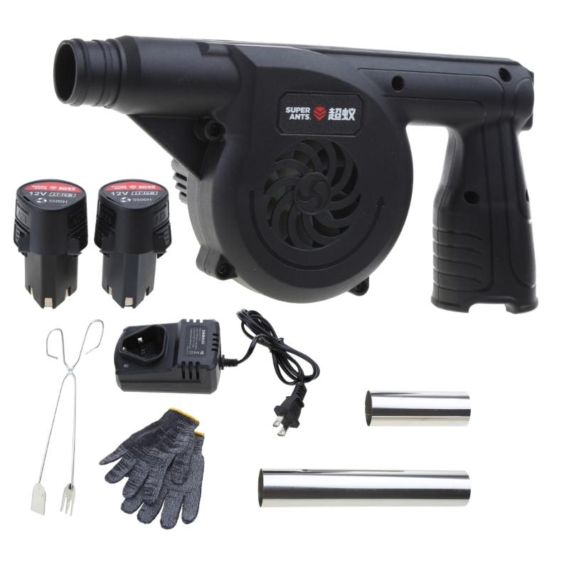 Handheld-Grillventilator, Luftgebläse, großer Luftstrom, wiederaufladbarer Grillventilator, variabler Geschwindigkeitsregler, Picknick-Grill-Tools