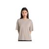 Uniqlo Solid Color V-Neck Pullover Short Sleeve T-Shirt Unisex Tops Light-Beige 455364-30