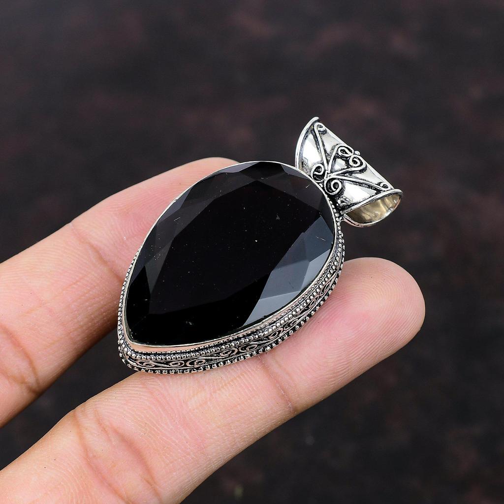 Facettierter rosa Amethyst Anhänger Vintage Anhänger handgemachter Schmuck 925 Sterling Silber Anhänger natürlicher Edelstein Anhänger Silberschmuck als Geschenk