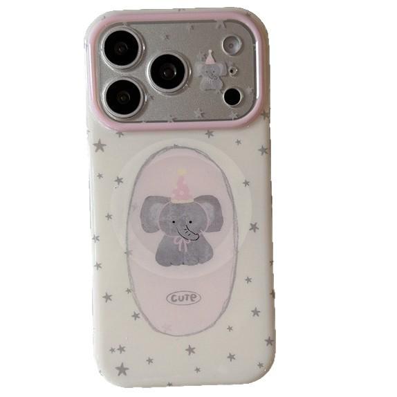 Korean Style Elephant Magnetic Stand for iPhone 17, 16 Pro Max, 15, 14 Cases