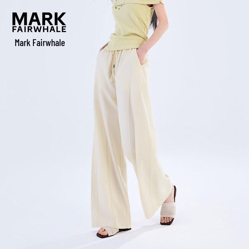Mark Huafei Women s Cotton-Linen Wide-Leg Pants 2XL