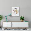 Art Panel Painting Decoration igsticker 420mm x 297mm A3 Photo Wall Hanging Wooden Frame Interior Stylish 019965 Animals Australia Map