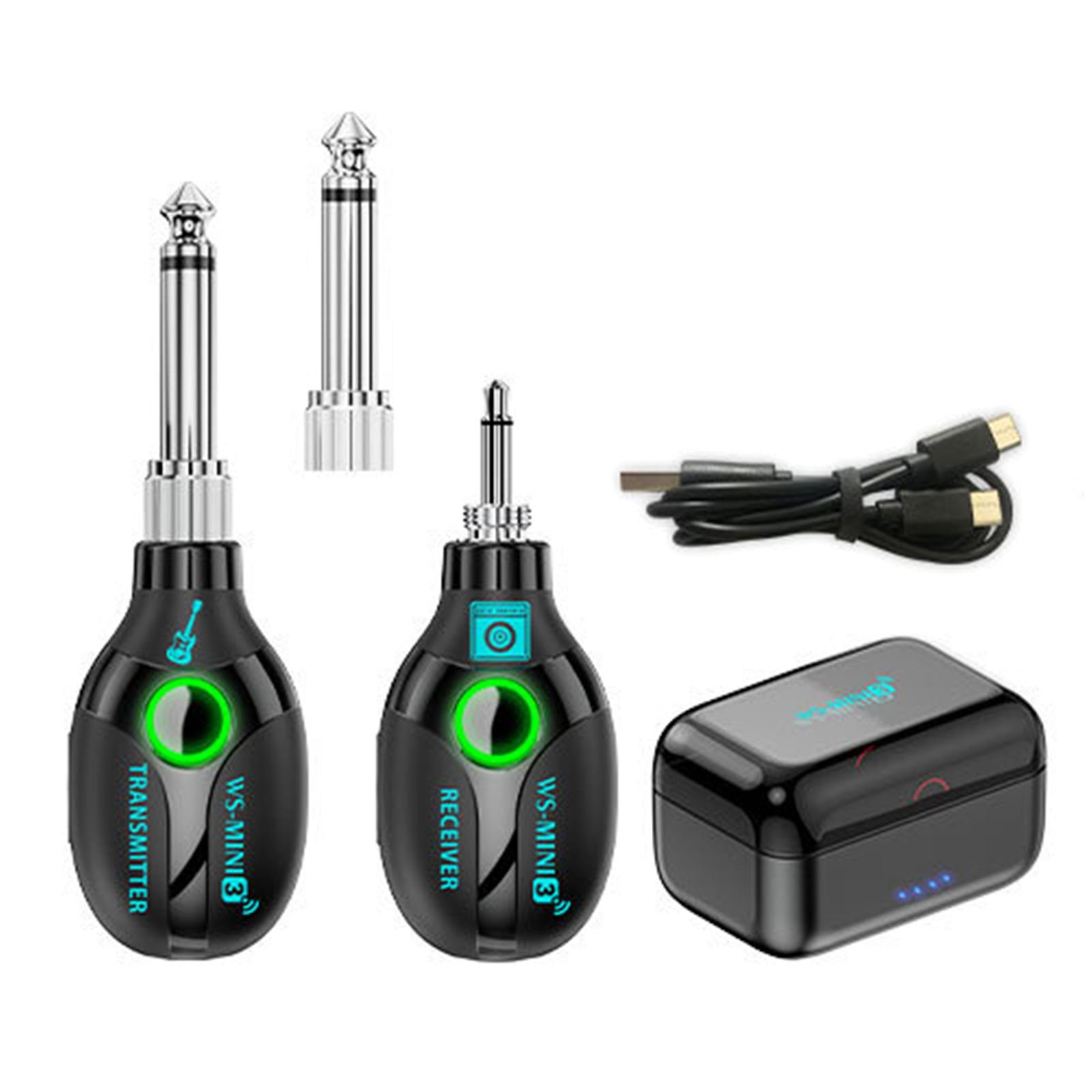 2.4GHz Sound Transmitter and Receiver for Electric Guitar Violin Instruments Wireless Guitar Transmitter Receiver System 1