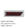 3D Premium ABS Turbo Letters Sticker Tail Bumper Badge Auto Rear Trunk Emblem Accessories Exterior Decoration