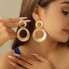 European and American Retro, Simple Temperament, Large and Small Circle Stud Earrings, Exaggerated Personality, Niche Design Earrings
