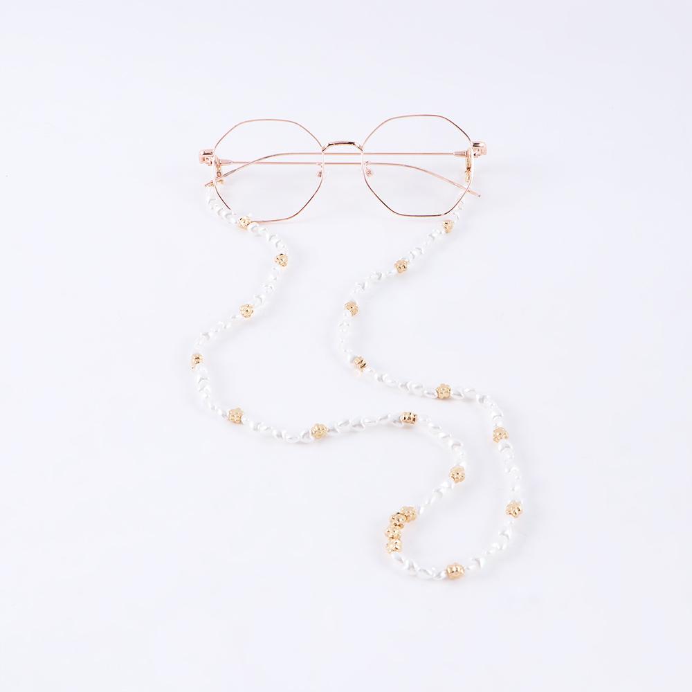 Men Eyewear Jewelry Anti-lost Glasses Clips Reading Glasses Chain Face Mask Necklace Pearl Chain