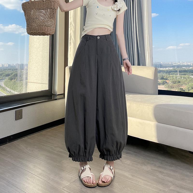 Spring 2026 High-Waisted Loose Fit Women’s Casual Wide-Leg Pants XL