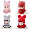 Children's Hats Autumn and Winter Fleece Thickened Warm Wool Hats Boys and Girls Baby Scarves Winter Knitted Hats