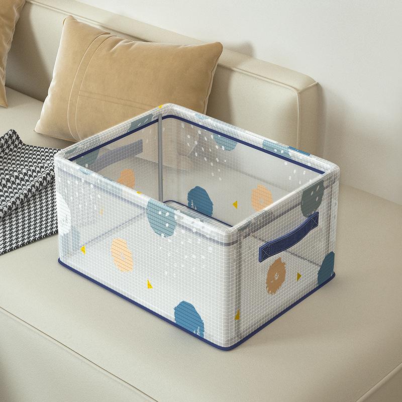 Большая вместимость настольных закусок косметики книг игрушек ящиков для хранения штанов для одежды складной корзины-органайзера для мелочей 302520cm 1459₽