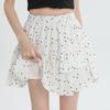 Women's Pleated A-line Skirt White Ruffles Elastic Waist Slim Thin Casual Cute Sweet Cake Skirts Summer Clothing Y2k