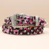 Cross Belt Leopard Print Western Rhinestone Belt Personalized Denim Woman Rivet Jeans Belt