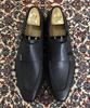 Joenshoe Harris Saffiano Double Monk Strap Black