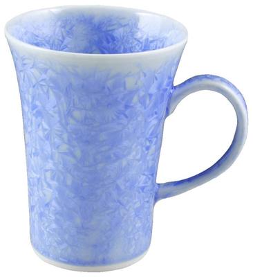 Kyo-yaki Kiyomizu-yaki Touan Kiln Mug Cup, Flower Crystal (Blue) KTA805