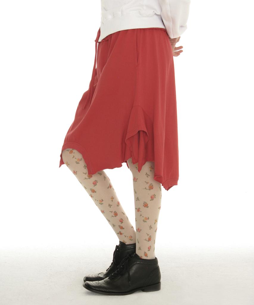 Partimento Woman Reverse T-Shirt Midi Skirt_Chili