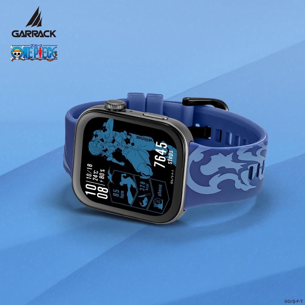 GARRACK ONE PIECE Sanji Smart Watch HUC-OP-FT3-S AMOLED Quartz 5ATM Water Resistant Men's Authentic