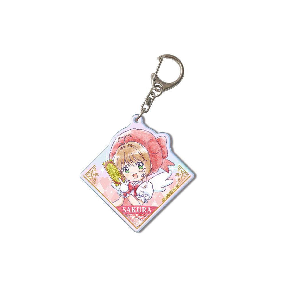 

Cardcaptor Sakura Kinomoto Sakura Official HD Square Acrylic Keychain Bag pendant Bag Charm anime goods Fans Charm Gifts 6 cm