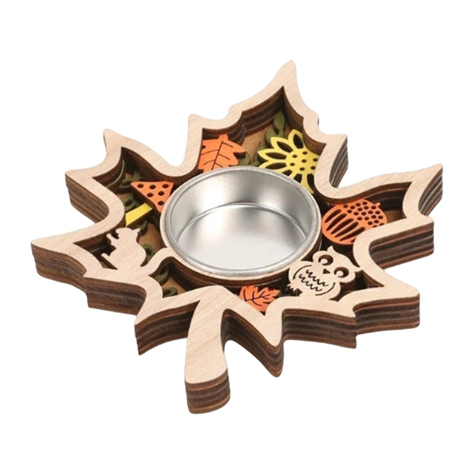 Деревянный подсвечник на Хэллоуин, креативное украшение-подсвечник для званых ужинов, неформальных встреч