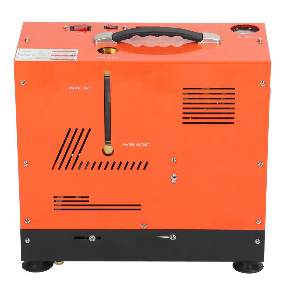 Portable Air Compressor 100‑300bar 1500‑4500psi Automatic Stop Double Cylinder PCP Air Compressor 1.5‑1.8cfm US Plug