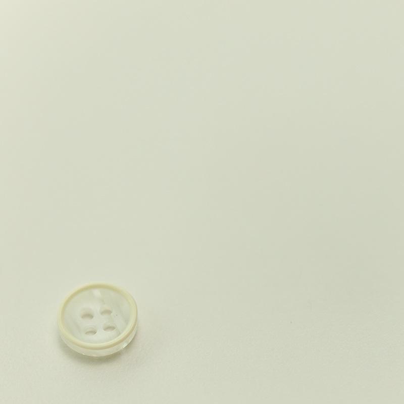 10pcs Bowl White Edge Resin Four-Eye Button Black Coffee Shirt Button Sweater Knitted Cardigan Sleeve Collar Button