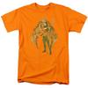 T-shirt Homme Aquaman Film Coquillages Orange