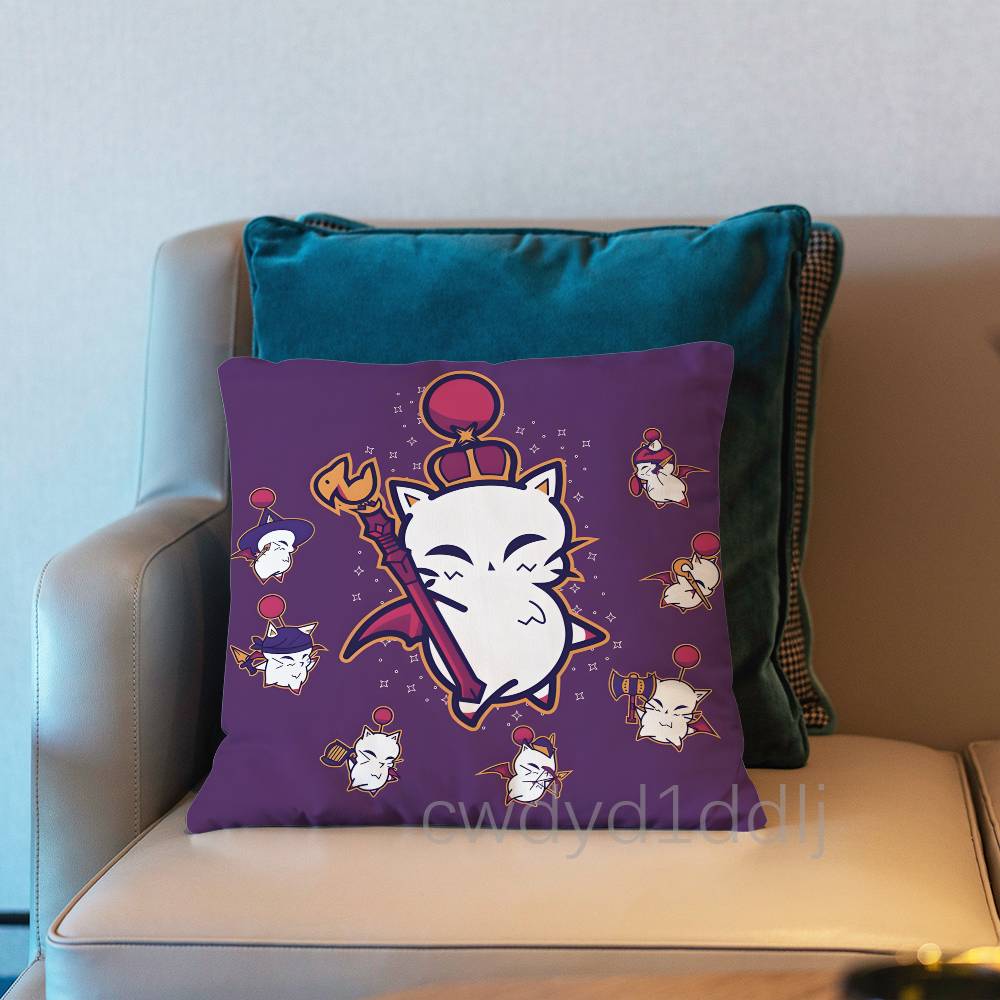 F-Final Fantasy Moogle FF VII Pillow Case Cover Square Sofa With For Pattern Comfortable Cushion suitable Of Room