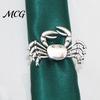 Fade Resistant Napkin Rings Crab Ring, Reusable Metal Holder, Coastal Sea Life Holder for Summer Gatherings Beach House Parties Wedding Decor