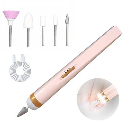 Manicure Machine Set Electric Nail Drill Machine Cordless USB Rechargeable with LED Cutters Mill for Manicure Pedicure