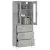 VidaXL Highboard Concrete Grey 69.5x34x180 Cm Engineered Wood 3198397