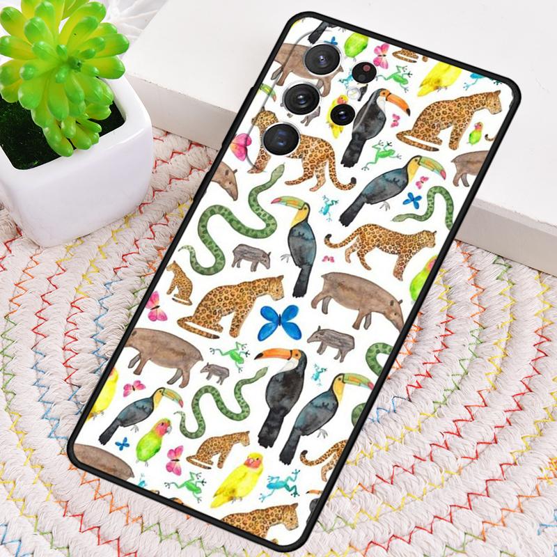 Wild Forest Animal TPU Phone Case For Samsung Galaxy note 10 pro S26 S25 S24 S23 S22 Ultra Plus S21 FE S20 Shockproof Cover