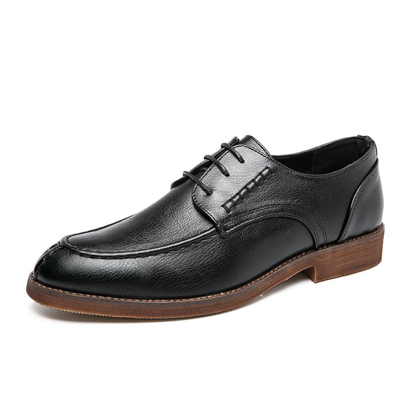Good Quality Casual Leather Shoes For Men Large Size 47 Formal Leather Yuppie Business Shoes British Style Mens Dress Shoes 2024