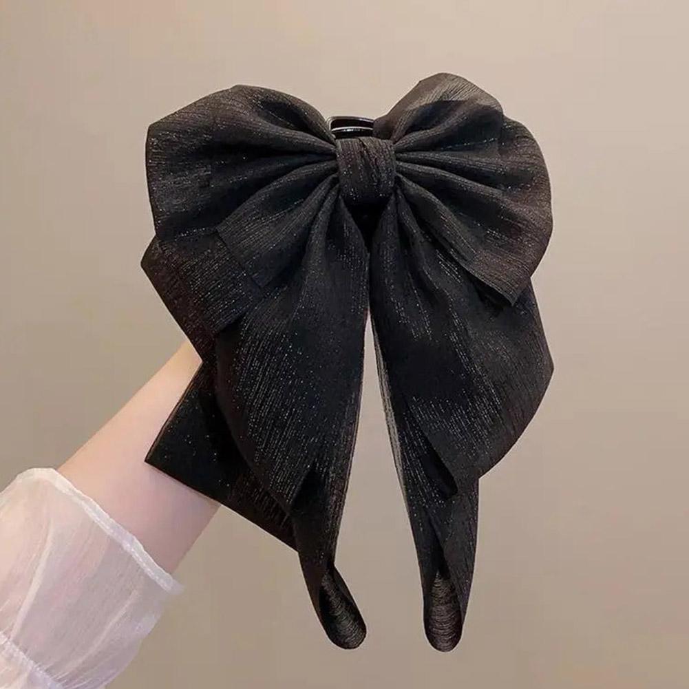 2025 New Korean Big Size Bow Hair Clip Claw Clamp Women High Ponytail Girls Accessories Headwea N1N3