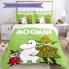 3pcs Moomin Bedding Set Duvet Cover Closure Includes 1 Duvet Cover & 2 Pillowcases, Soft and Comfortable for All Seasons.
