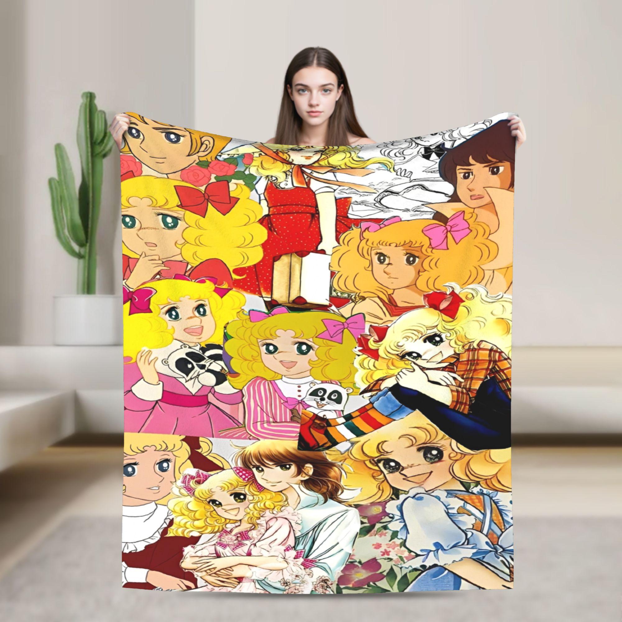 Candy Candy And Terry Anime Blanket  Warm Soft Funny Plush Bedding Throws For Couch Bed Travel Flannel Bedspread Bed Cover 75cmx90cm