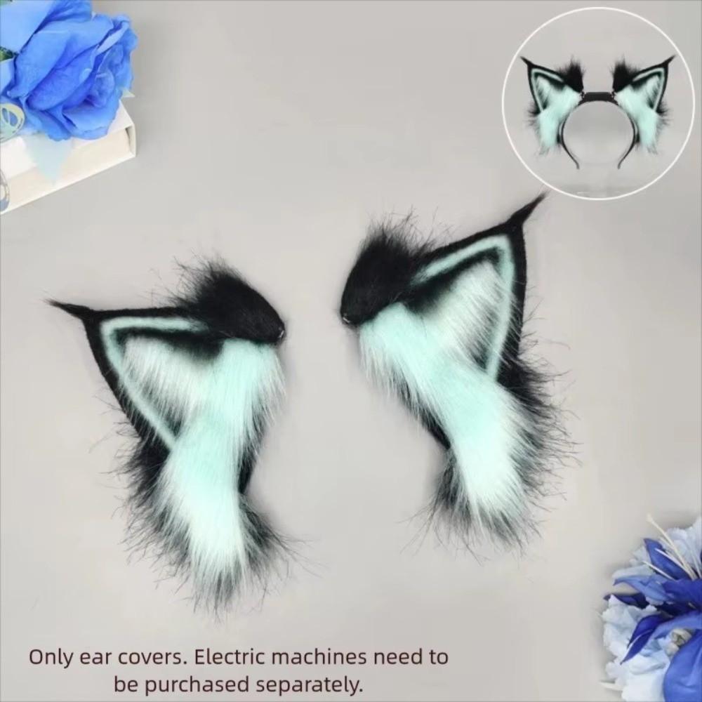 Fluffy Electric Fox Ear Headband Rechargeable Cosplay Headpiece Anime Accessories