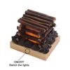 USB Rechargeable Fake Bonfire Night Light 3 Modes LED Campfire Night Light with White Noise for Christmas Living Room Decoration