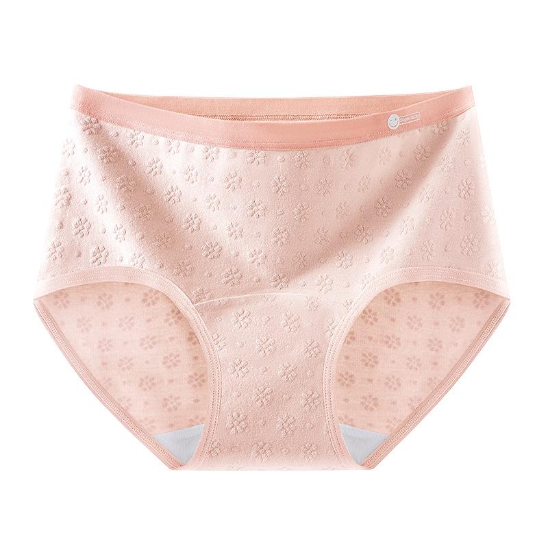 Women's Spring and Autumn New Cotton Antibacterial Extended Crotch Non Mark Briefs