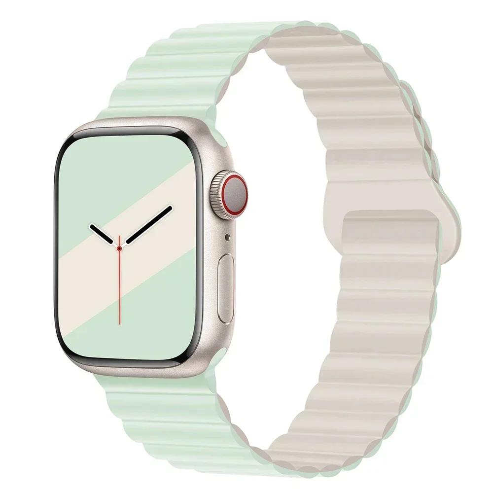Magnetic Strap For Apple Watch Bands 45mm 38mm 49mm 40 42 41mm Silicone Sport Bracelet iWatch Series ultra 10 9 6 5 7 8 se 44mm