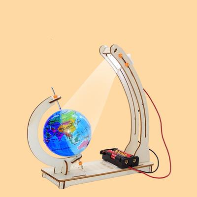 DIY Erdmodell Tag-Nacht-Zyklus Wissenschafts-Set STEM Lern-Globus Spielzeug für Kinder Klassenzimmer Physik Lernen Holz Handgemachtes Spielzeug