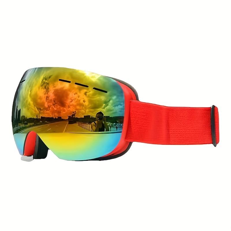 Ochelari de schi anti-aburire cu strat dublu, ochelari de snowboard rezistenti la vant cu protectie UV pentru exterior