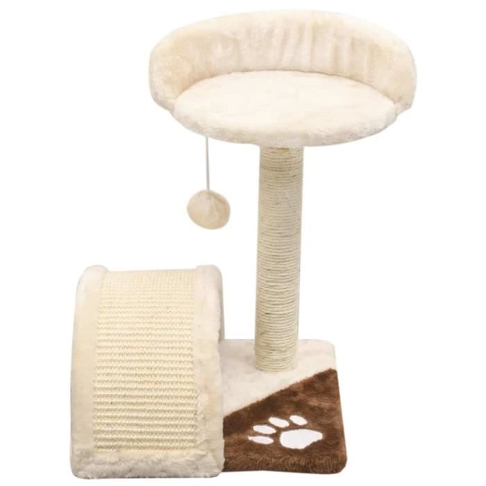 VidaXL Arbre à chat avec griffoir en sisal 40 cm Beige et Marron