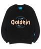 Ellamo Fleece-Lined M Dolphin Lettering Sweatshirt Unisex Big Sizes S~4Xl (Type B)