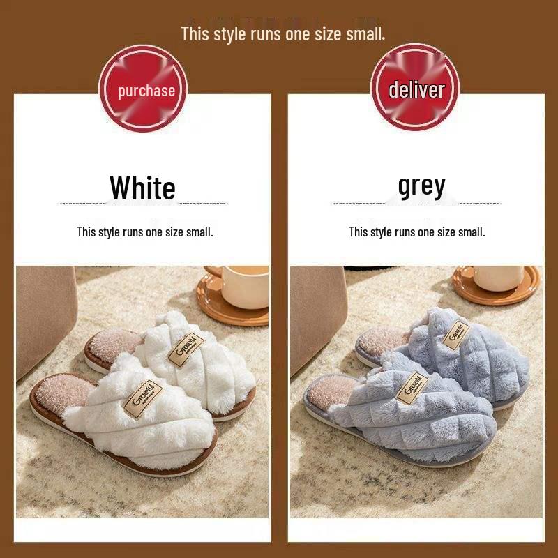 Trendy Cotton Non-Slip Indoor Slippers for Women & Couples, Perfect for Autumn and Winter