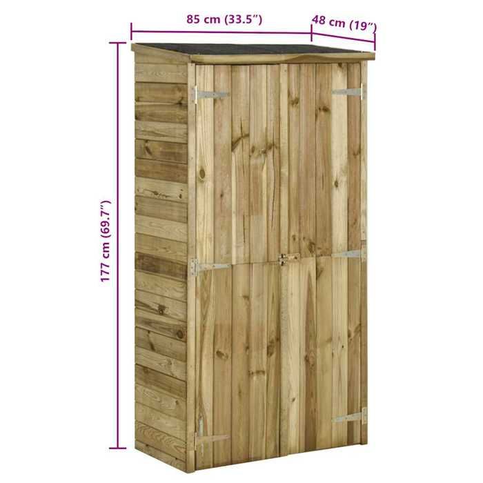 VidaXL Garden Tool Shed Pine 85 X 48 X 177 Cm