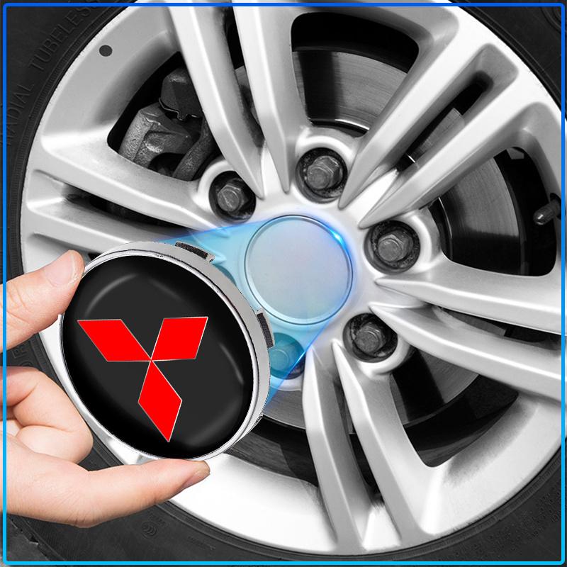 For Mitsubishi Lancer 7 8 I200 Pajero Montero Sport Outlander ASX Mirage Eclipse4Pcs 60MM Car Wheel Center Hub Cap Car Accessories