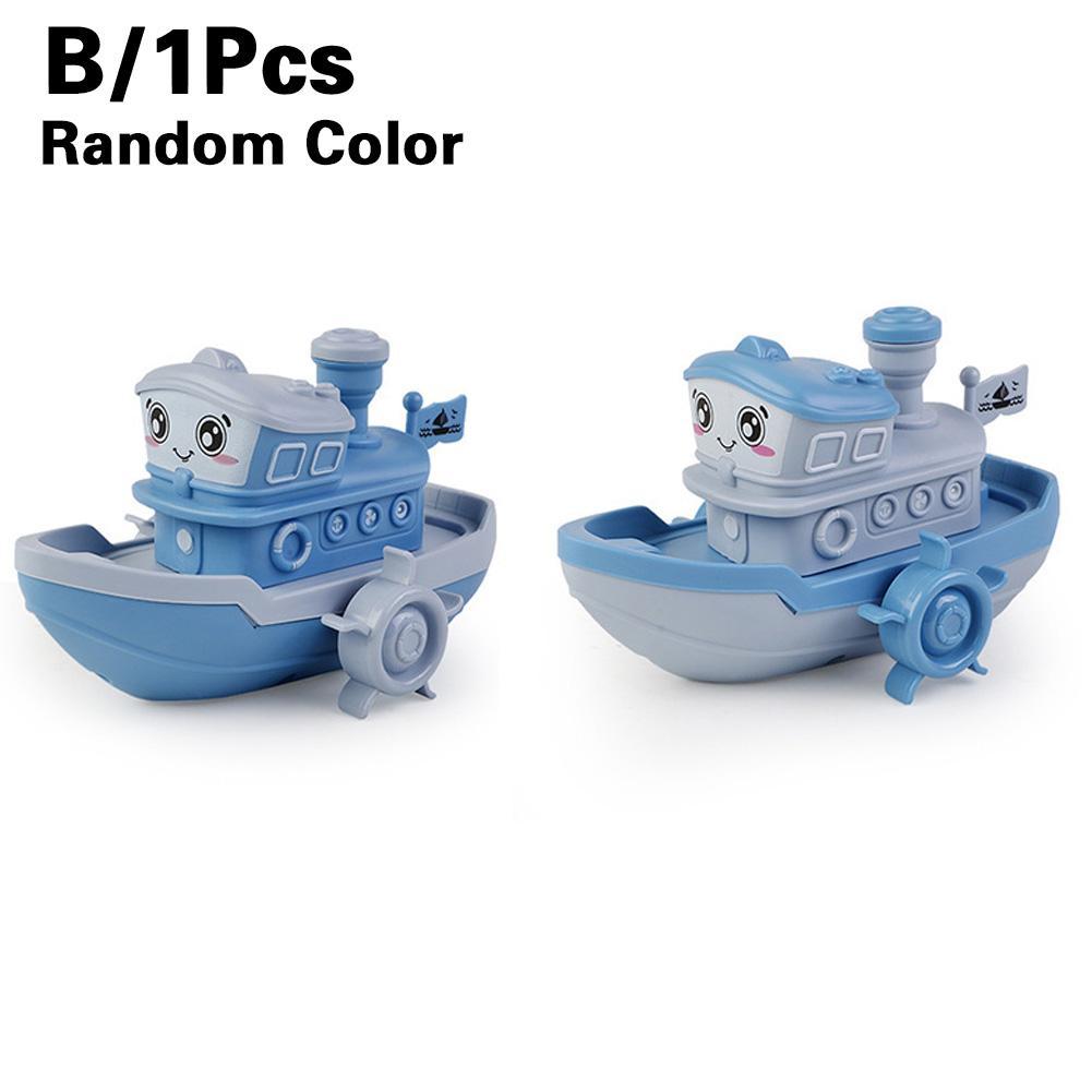 1Pc Baby Shower Cartoon Clockwork Boat Toy Children Clockwork Ship Kids Toys Cute Water Boy Flo P9A4