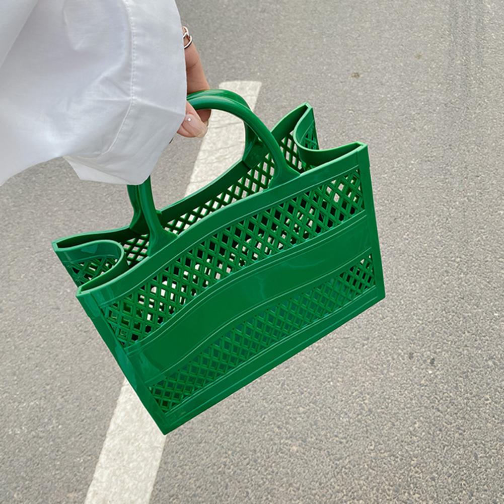 Hollow Beach Tote Bag PVC Portable Sandproof Waterproof Toiletries Grocery Vacation Swimming Tote Handbag Portable Travel bag