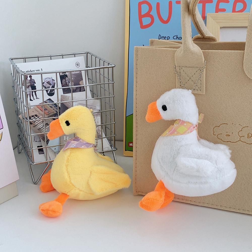Adorable Plush Duck Scarf Toy Mini Keychain Wedding Toss Gift Cute Animal Doll
